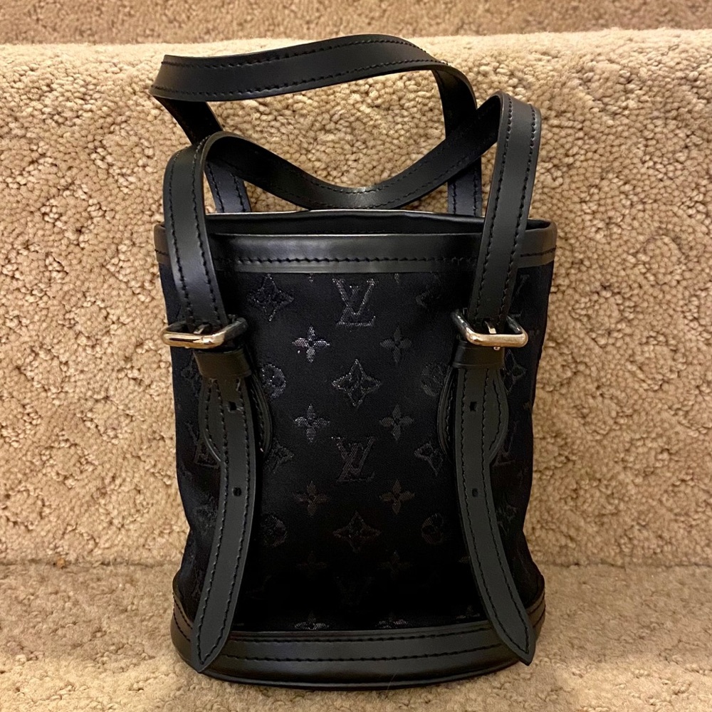 Authentic Louis Vuitton vintage rare satin bucket